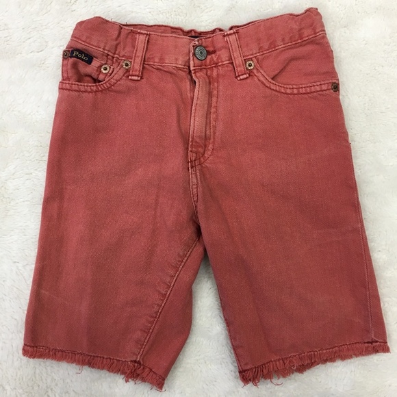 Ralph Lauren Other - Polo Ralph Lauren Raw Hem Shorts Size 7 Brick Red